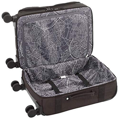 Kipling SPONTANEOUS S, Cabin-Sized, 4-Wheeled 360° Suitcase with Elastic Straps, TSA Lock, 53 cm, 37.5 L, Black Noir
