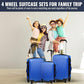 SA Products 3pc Hard Shell Suitcase Set - Lightweight Large Suitcase Set - ABS 3 Piece Luggage Set Includes Cabin & Hold Luggage - Premium Luggage Sets - 4 Wheel Suitcase Sets for Men Women - Blue