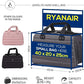 Aerolite Ryanair Maximum Size Set - 55x40x20 ABS 4-Wheel Cabin Bag Suitcase + 40x20x25 Carry On Shoulder Flight Luggage Bag