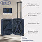 Bric's Hard-Shell Expandable Suitcase Ulisse B|Y Collection, Hand Luggage Suitcase with 4 Wheels, Resistant and Ultralight, USB Port, Integrated TSA Lock, Dimensions 37x55x23/27, Ocean Blue