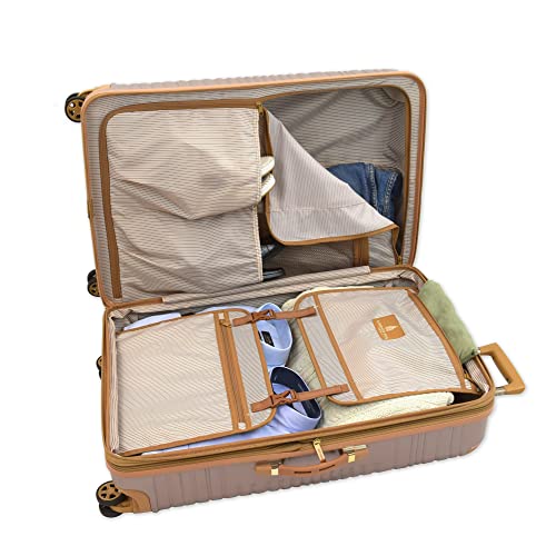 LONDON FOG Chelsea 20" Expandable Spinner, Rose Gold, Carry-On 20-Inch, Chelsea 20" Expandable Spinner