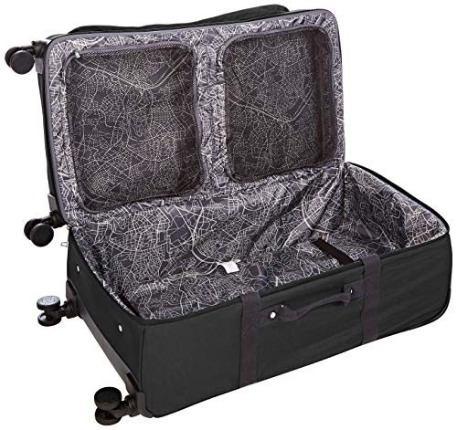 Kipling SPONTANEOUS L, Large 4-Wheeled 360° Suitcase with Elastic Straps, TSA Lock, 78 cm, 101 L, Black Noir