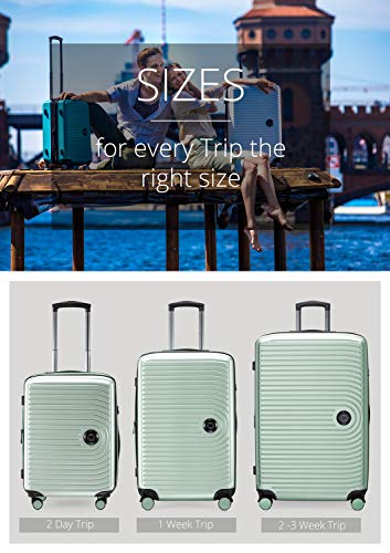 HAUPTSTADTKOFFER - MITTE – Medium Sized Hard Shell Luggage, Expandable suitcase, TSA, 4 Double wheels, 68 cm, 88 liters, Mint