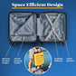 Cabin Max Anode Set of Two 45x36x20cm Lightweight Hand Luggage Suitable for Easyjet Under Seat Aegean Blue/Graphite, 45x36x20