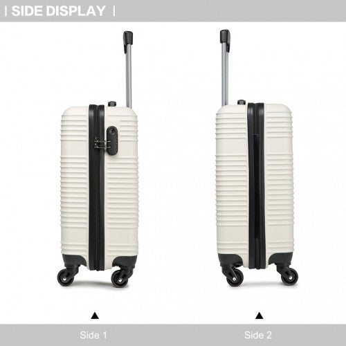 Kono Abs Hard Shell Carry On Suitcase - White