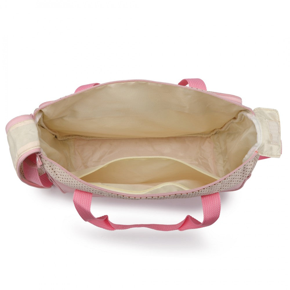 Miss Lulu Polyester 5 Pcs Set Maternity Baby Changing Bag Dot - Pink