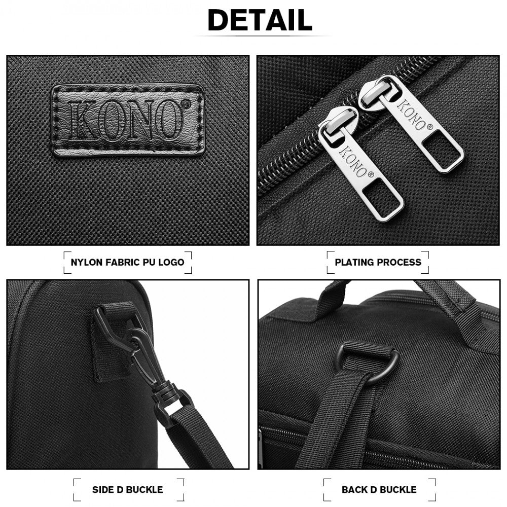 Kono Insulated Cool Bag Family Lunch Box Backpack - Black