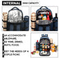 Kono Canvas Picnic Backpack - Navy Blue