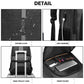 Kono Large Backpack With Reflective Stripe And USB Charging Interface - Grey