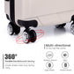 Kono 20 Inch Bandage Effect Hard Shell Suitcase - Beige