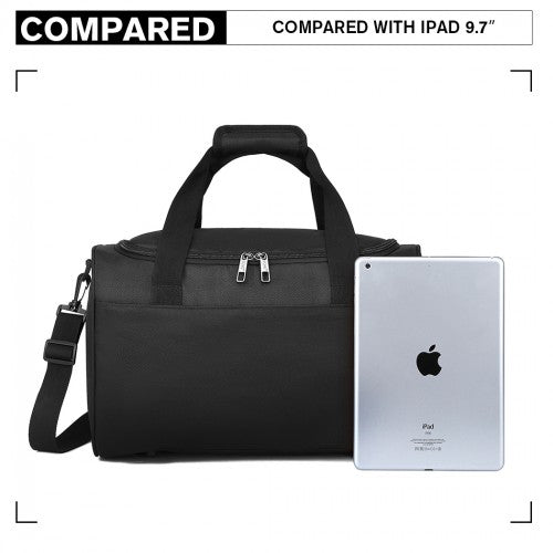 Kono Structured Travel Duffle Bag - Black