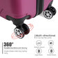 Kono 24 Inch Bandage Effect Hard Shell Suitcase - Purple