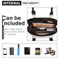 Miss Lulu Leather Look Weave Effect Shoulder Bag - Black