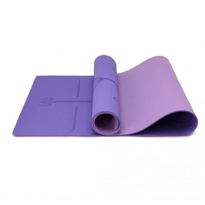 Kono TPE Non-Slip Classic Yoga Mat - Violet & Lilac