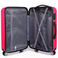 Kono 20 Inch Suitcase Horizontal Stripe Luggage - Plum