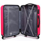 Kono 20 Inch Suitcase Horizontal Stripe Luggage - Plum