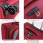 ARIANA® Lightweight 4 Wheel Spinner Soft Shell Suitcase Luggage Carry On Cabin Travel Bag RT905 (Burgundy, 32" XLarge (H88xW50xD33 cm))