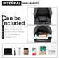 Kono Large Backpack With Reflective Stripe And USB Charging Interface - Grey
