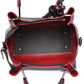 Miss Lulu Leather Look 2 In 1 Bucket Handbag - Black