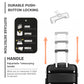 Kono Bright Hard Shell PP Suitcase 3 Pieces Set - Classic Collection - Black