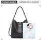 Lulu 2 Piece Bucket Tote Bag Set - Black