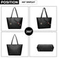 Miss Lulu Leather Look Embroidered Tote Bag - Black