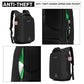 Kono Reflective USB Charging Interface Backpack - Black