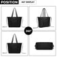 Miss Lulu Leather Look Two Way Tote Shoulder Bag - Black