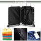 Kono Abs Sculpted Horizontal Design 20 Inch Cabin Luggage - Grey