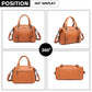 Miss Lulu Leather Look Shoulder Bag - Brown