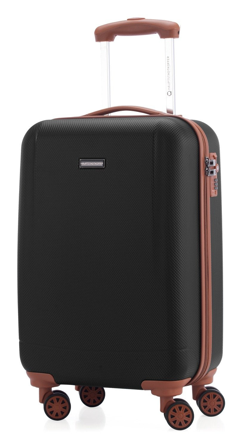 HAUPTSTADTKOFFER - Wannsee - Set of 3 Hard-side Luggages Trolley Hardside Suitcase 4 Wheel Spinner, TSA Lock, (S/M/L), Black