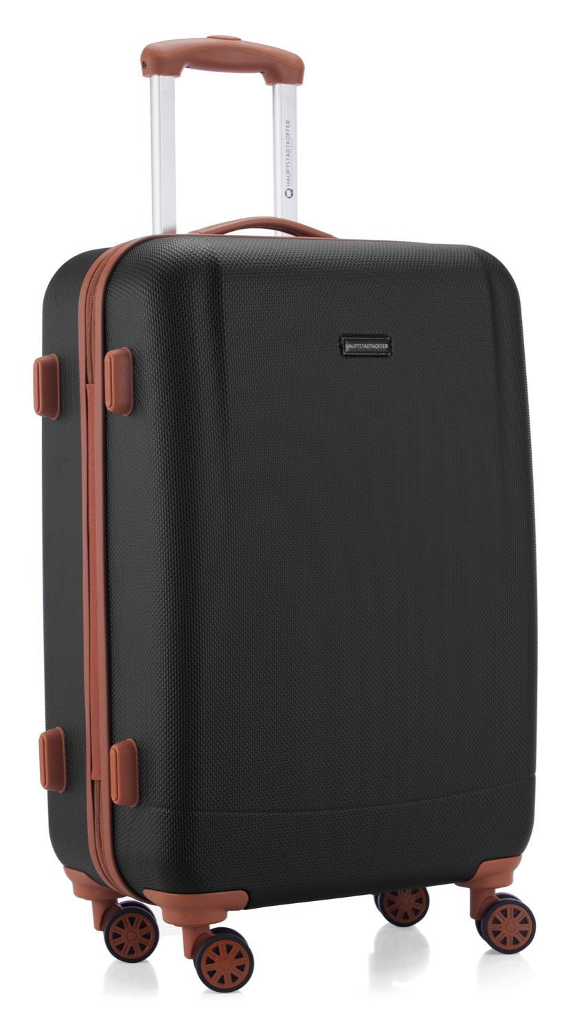 HAUPTSTADTKOFFER - Wannsee - Set of 3 Hard-side Luggages Trolley Hardside Suitcase 4 Wheel Spinner, TSA Lock, (S/M/L), Black