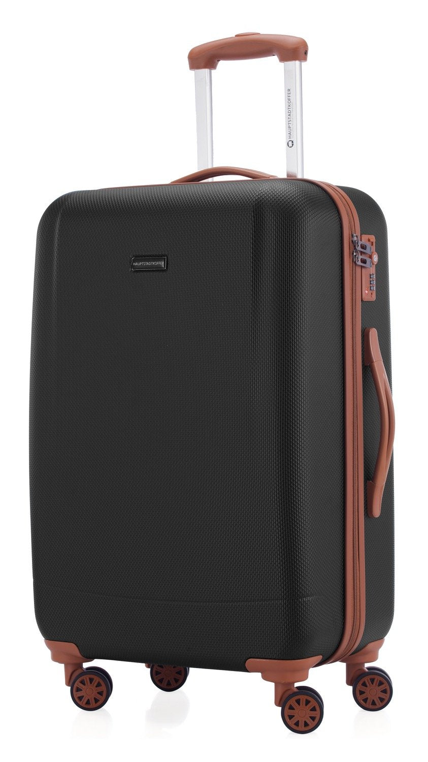 HAUPTSTADTKOFFER - Wannsee - Set of 3 Hard-side Luggages Trolley Hardside Suitcase 4 Wheel Spinner, TSA Lock, (S/M/L), Black