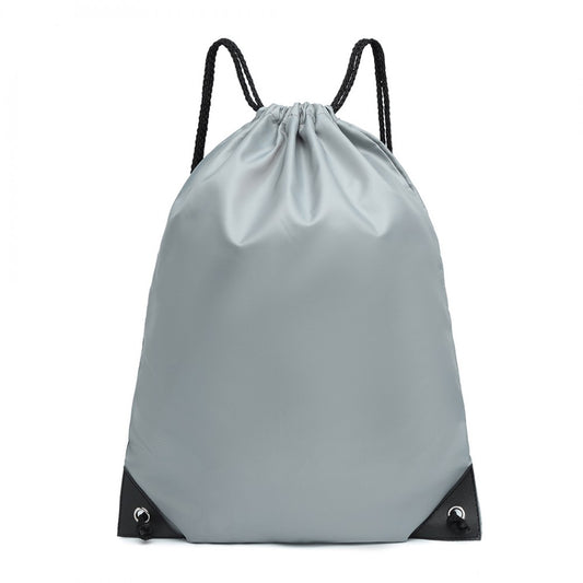 Kono Polyester Drawstring Backpack - Grey
