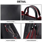 Miss Lulu Leather Look 2 In 1 Bucket Handbag - Black