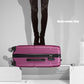 Kono 24 Inch Bandage Effect Hard Shell Suitcase - Purple