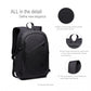 Kono Business Laptop Backpack With USB Charging Port - Black