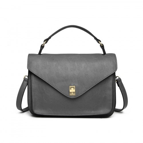 Miss Lulu Functional Satchel Handbag - Grey
