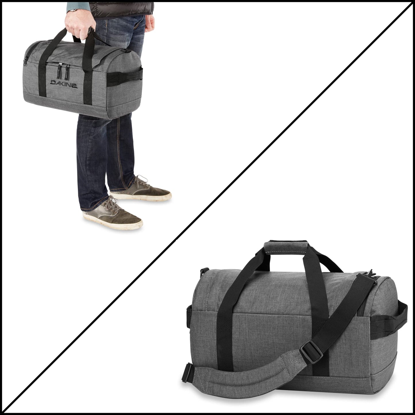 Dakine Sac de sport EQ Duffle, 35 litres, sac de sport pliable avec zip double curseur et bandoulière - sac de voyage et sac de sport confortable et robuste