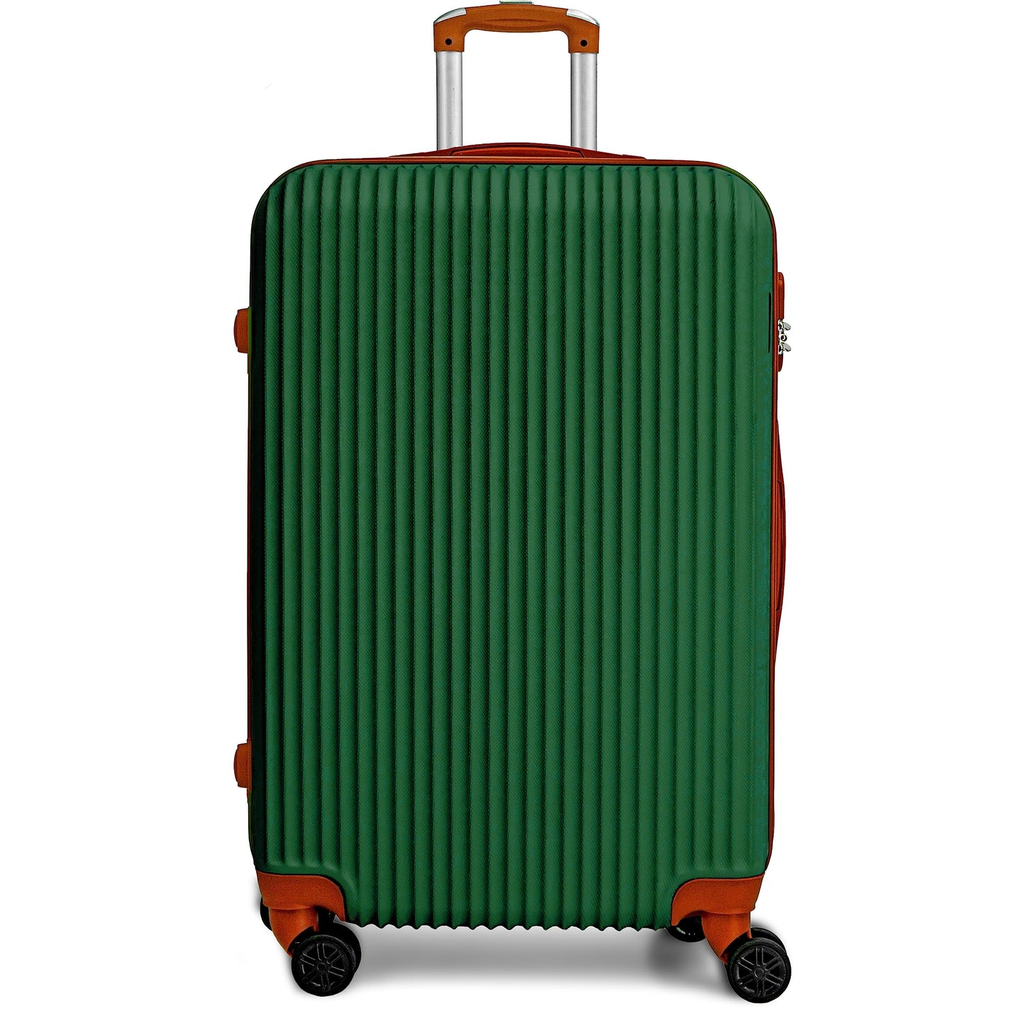 CALDARIUS Suitcase Medium Size| Hard Shell | Lightweight | 4 Dual Spinner Wheels | Trolley Luggage Suitcase | Medium 24" Hold Check in Luggage | Combination Lock (Olive Green, Medium 24'')