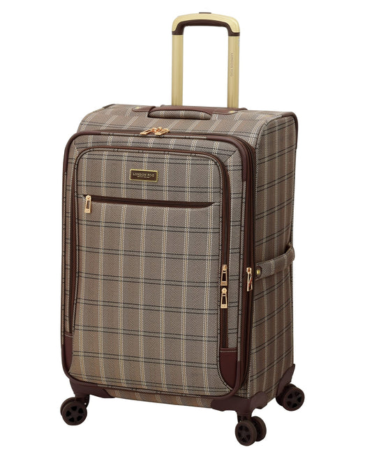 LONDON FOG Brentwood II Expandable Spinner, Cappuccino, 25-Inch, Cappuccino, 25-Inch, Brentwood Ii 25" Expandable Spinner