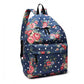 Miss Lulu Large Backpack Flower Polka Dot - Navy