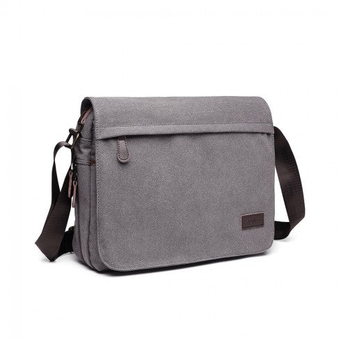 Kono Classic Expanding Messenger Bag - Grey