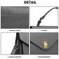 Miss Lulu Functional Satchel Handbag - Grey