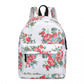 Miss Lulu Large Backpack Flower Polka Dot - White