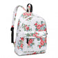 Miss Lulu Large Backpack Flower Polka Dot - White
