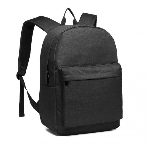 Kono Large Functional Basic Backpack - Black