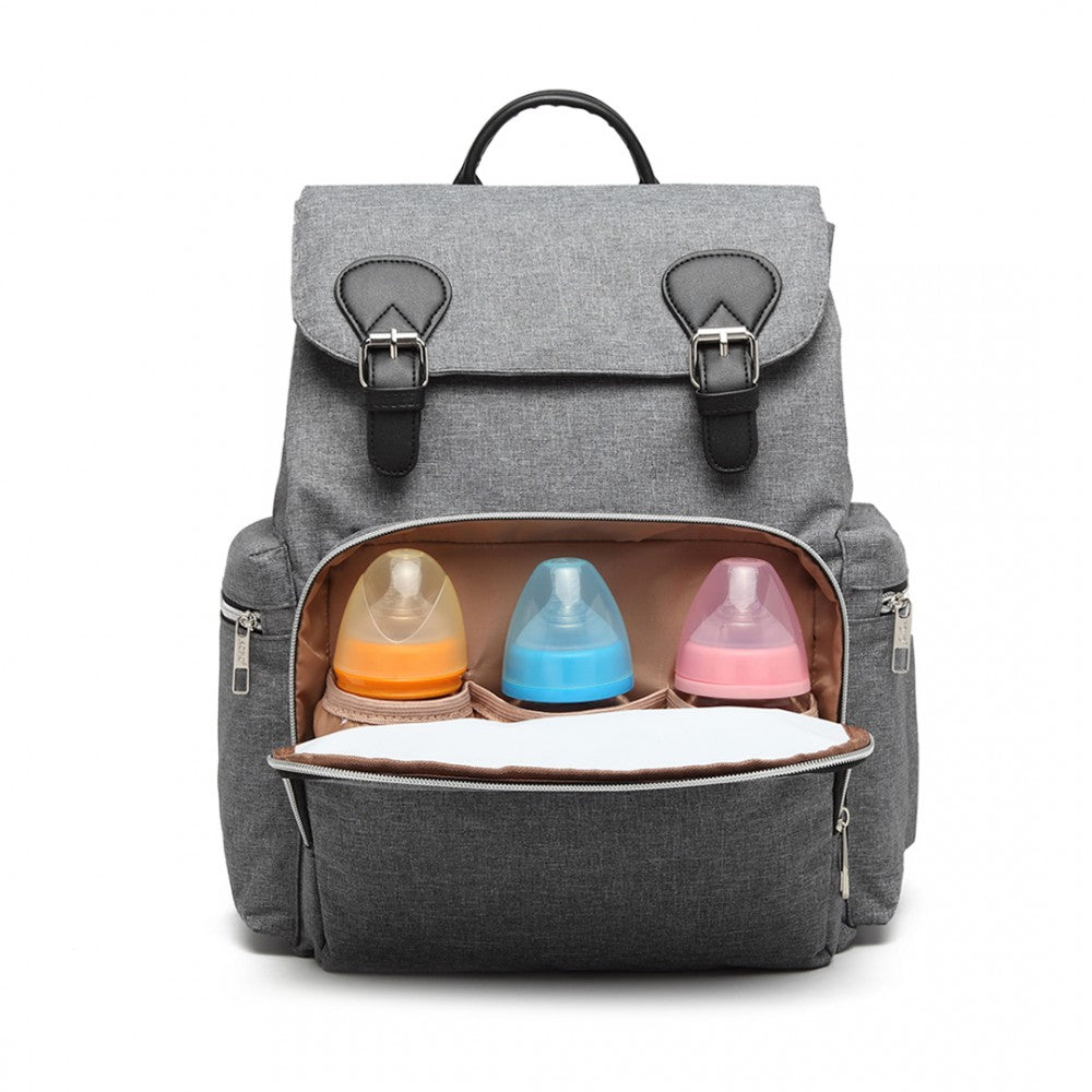 Kono Travel Baby Changing Backpack With USB Charging Interface - Grey