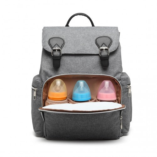 Kono Travel Baby Changing Backpack With USB Charging Interface - Grey