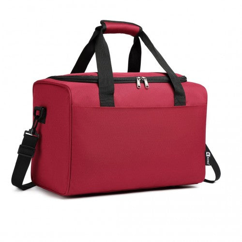 Kono Structured Travel Duffle Bag - Burgundy